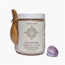 Load image into Gallery viewer, Calming Soaking Bath Salts with Amethyst Crystal
