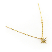 Load image into Gallery viewer, Starburst Gold Plated CZ Necklace
