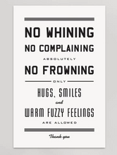 Load image into Gallery viewer, No Whining Letterpress Print
