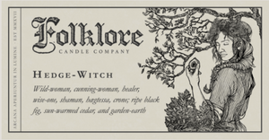 Hedge Witch Candle 10oz by Folklore Candle Company Made in Ontario Canada