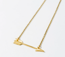 Load image into Gallery viewer, Small Arrow Necklace Gold Plated
