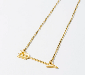 Small Arrow Necklace Gold Plated
