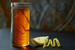 Mellifera Bees Lemon Infused Honey 8oz Bottle Made in British Columbia