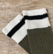 Load image into Gallery viewer, Merino Wool Hunter Green Cabin Sock by Blackbird Vintage Finds in Toronto
