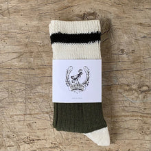 Load image into Gallery viewer, Merino Wool Hunter Green Cabin Sock by Blackbird Vintage Finds in Toronto
