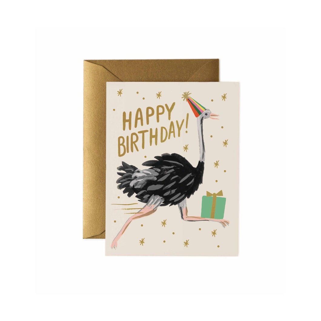 Ostrich Birthday Card