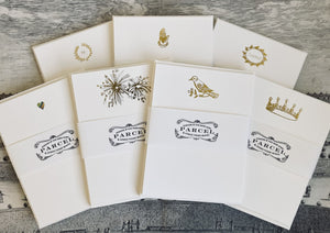 Gold Foil Stamped Notecards + Envelopes Set/8