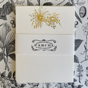 Gold Foil Stamped Notecards + Envelopes Set/8