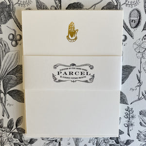 Gold Foil Stamped Notecards + Envelopes Set/8