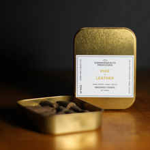 Load image into Gallery viewer, Pine + Leather Incense Cones

