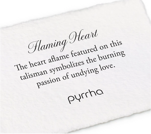 Pyrrha - Flaming Heart Talisman Necklace