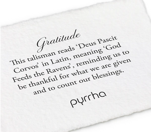 Pyrrha - Gratitude Talisman Necklace