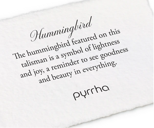 Pyrrha - Hummingbird Talisman Necklace