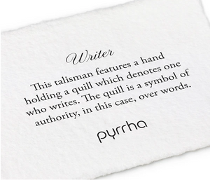 Pyrrha - Writer Talisman Necklace