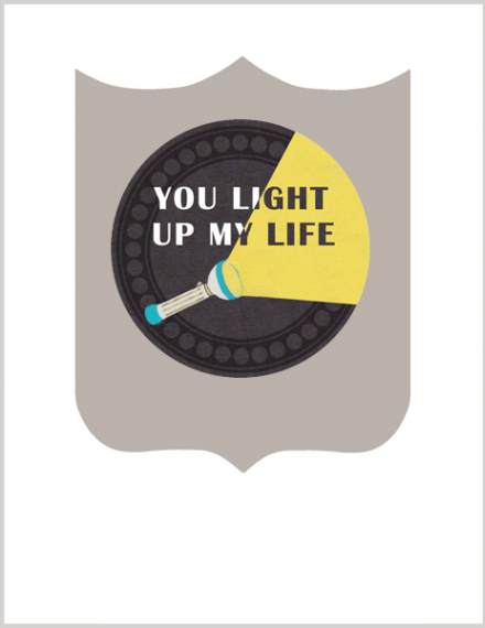 You Light Up My Life Button Card