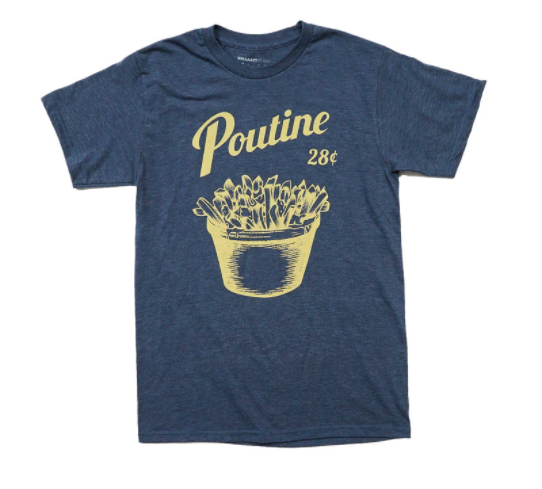 Retro Poutine Grey Tshirt