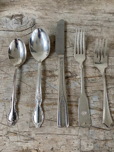 Hester & Cook Vintage Silverplated Cutlery Set Five Piece Place Setting