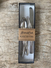 Load image into Gallery viewer, Hester &amp; Cook Vintage Silverplated Cutlery Set Five Piece Place Setting
