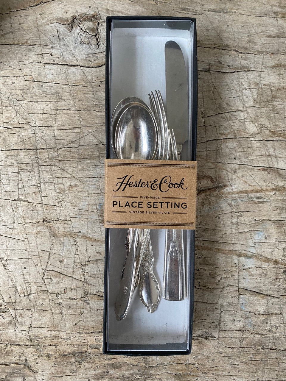 Hester & Cook Vintage Silverplated Cutlery Set Five Piece Place Setting