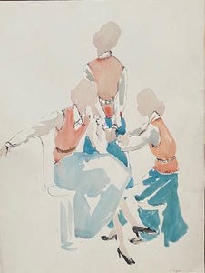 Mid-Century Vogue Fashion Sketches