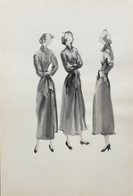 Load image into Gallery viewer, Mid-Century Vogue Fashion Sketches
