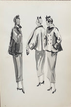 Load image into Gallery viewer, Mid-Century Vogue Fashion Sketches
