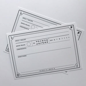 Spell & Recipe Crafting Cards