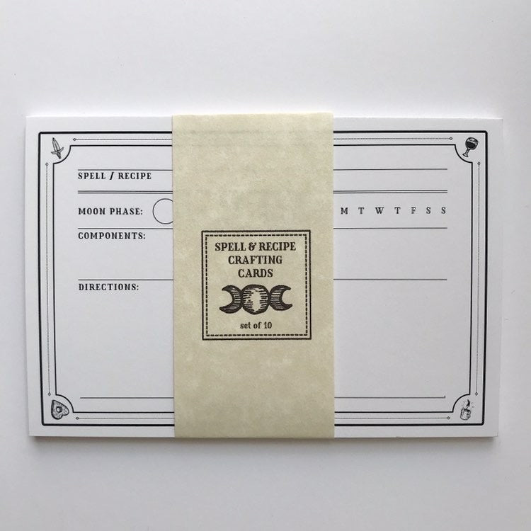 Spell & Recipe Crafting Cards