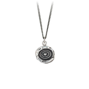 Pyrrha - Heart Print Talisman Necklace