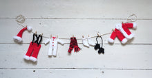 Load image into Gallery viewer, Handmade Santa Laundry Garland
