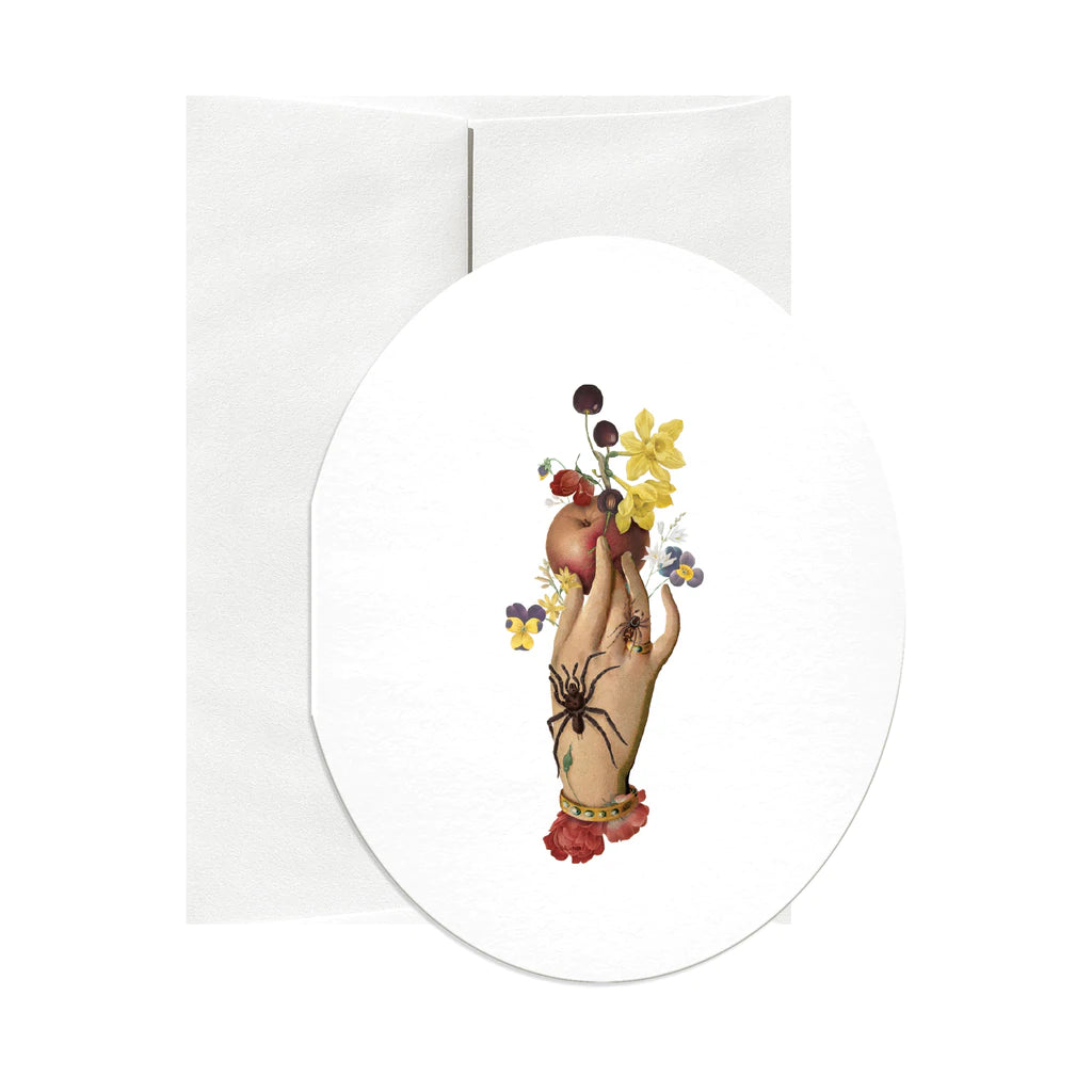 Apple Oval Greeting Card