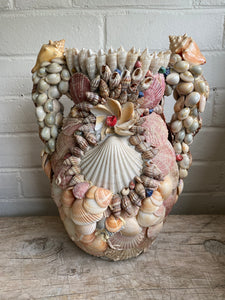 Vintage Shell Vase 11”