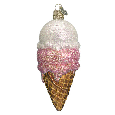 Neapolitan Ice Cream Cone Ornament by Old World Christmas