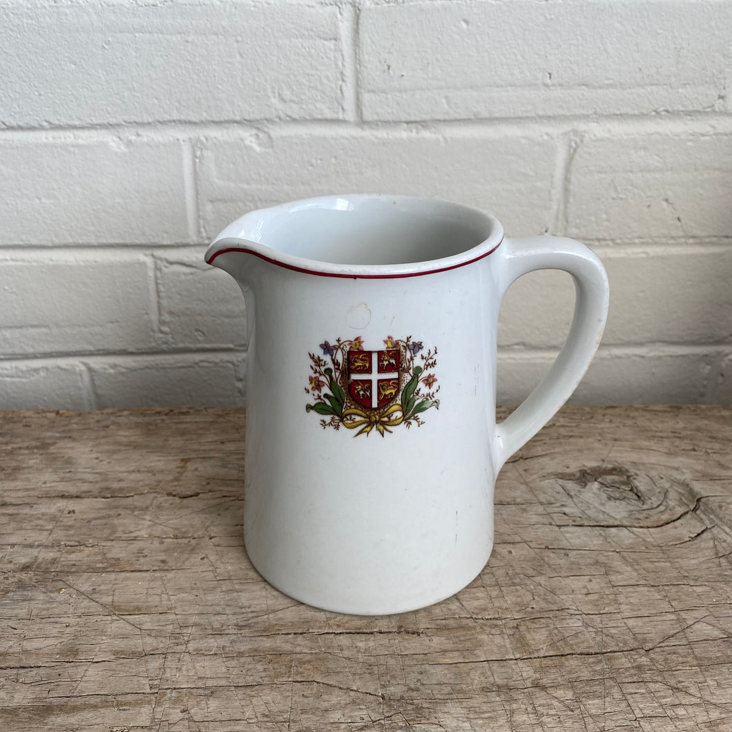 Vintage Pitcher with Crest and Bow