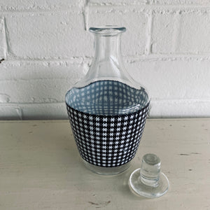 Vintage French Houndstooth liquor Decanter