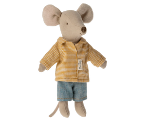 Maileg - Big Brother Mouse in Matchbox w/Yellow Jacket