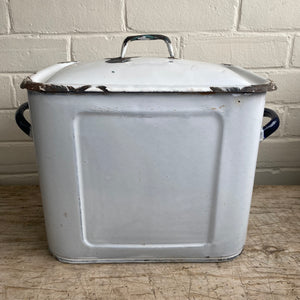 Antique Enamel Bread Box