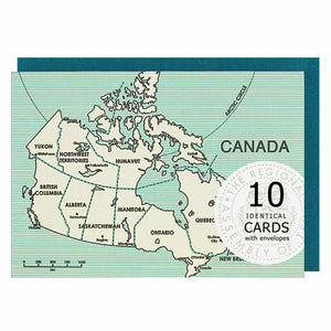 Map of Canada Box of 10 Cards
