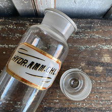 Load image into Gallery viewer, Antique Pharmacy Bottle - Glass Label - 8-1/8&quot;H
