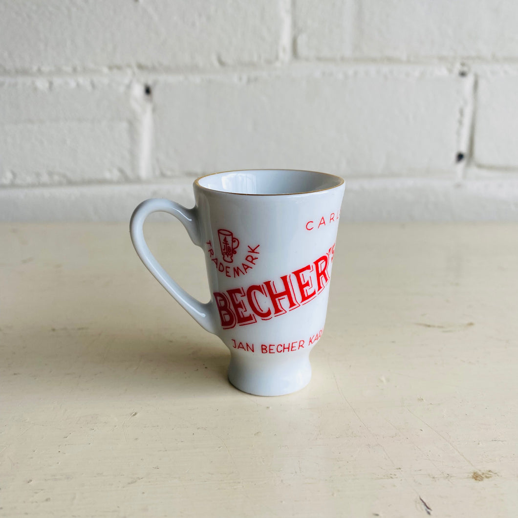 Vintage Becher's Liqueur Advertising Shot Cup Czech Republic