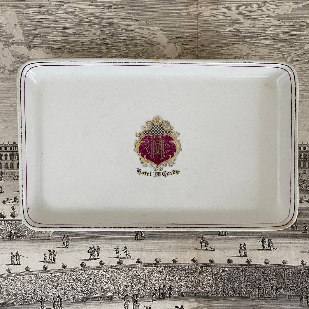 Antique Hotelware Dresser Tray Hotel McCurdy