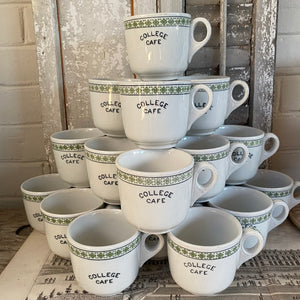 Vintage College Cafe Restaurant Cup c1940