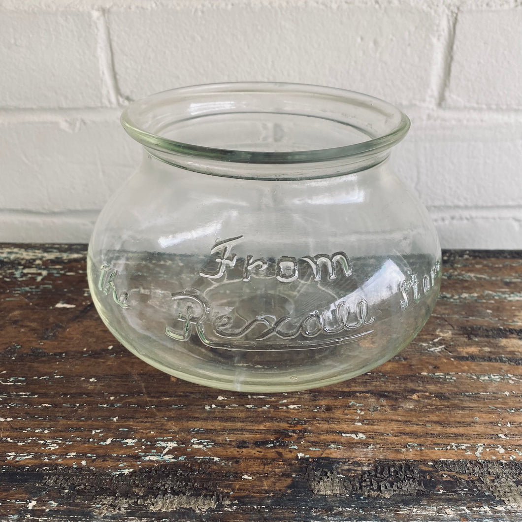 Antique Rexall Glass Leech Jar