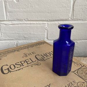 Antique Cobalt Blue Poison Bottle