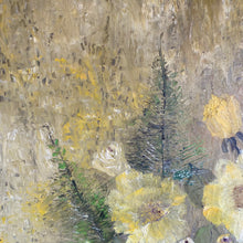 Load image into Gallery viewer, Vintage Oil on Canvas - Yellow Flowers
