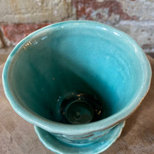 Load image into Gallery viewer, Vintage Brush McCoy Green Bamboo Flower Pot
