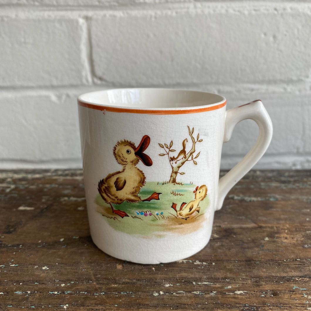 Vintage Child’s Cup with Ducks