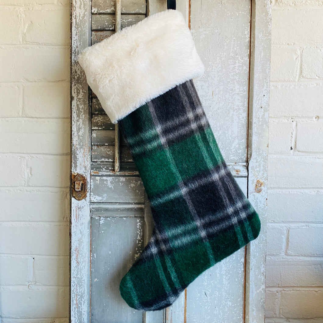 Handmade Plaid Christmas Stocking