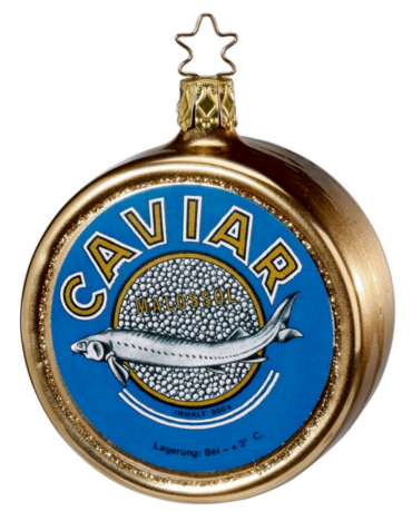 Caviar Glass Ornament made in Germany by Inge Glas