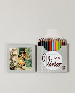 Boys with Soap Bubbles Coloured Pencil Box by Viarco Made in Portugal